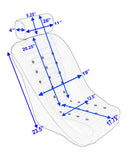 Retro Classic Vintage Racing Bucket Seats Black Basketweave W Sliders (PAIR)