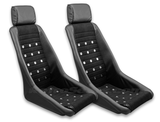 Legend KPGC13 Retro Classic Vintage Racing Bucket Seats | (Microsuede / PVC) - Pair
