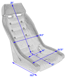 R2 Retro Classic Vintage Racing Bucket Seats (Microsuede / PVC) - Pair