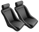 Retro Classic Vintage Bucket Seats with Faux Leather