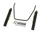 Retro Classic Vintage Racing Bucket Seats Black ALL PVC W Sliders (PAIR)