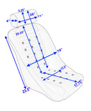 Retro Classic Vintage Racing Bucket Seats (PVC / Microsuede Inserts) with Sliders (Pair)