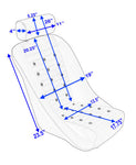 Retro Classic Vintage Racing Bucket Seats Black Basketweave W Sliders (PAIR)