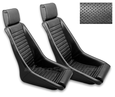 Legend KPGC11 Retro Classic Vintage Racing Bucket Seats | (PVC / Perforated) - Pair
