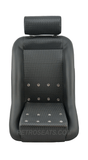 Retro Classic Vintage Bucket Seats with Basketweave and Grommets