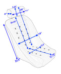 Retro Classic Vintage Racing Bucket Seats (PVC / Microsuede Inserts) with Sliders (Pair)